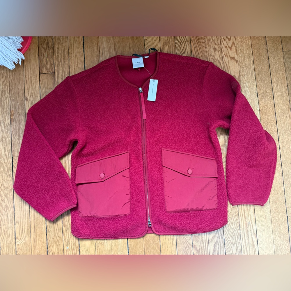 Varley Marina Collarless Fleece Jacket - Size Small - NWT
